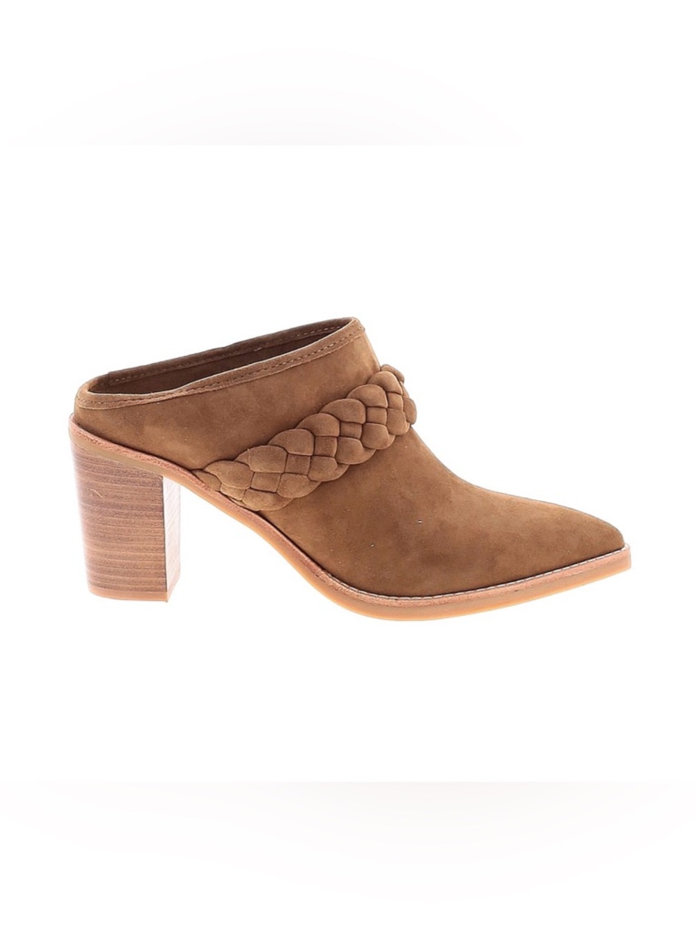 Dolce Vita Braided Trim Suede Mule Heels 8.5 (Boho Western Coastal Cowgirl)